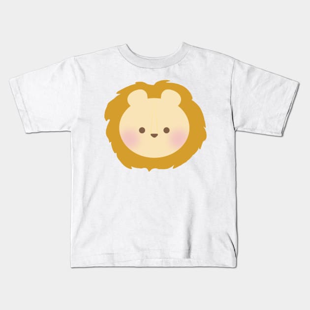 Lion Head Kids T-Shirt by littlemoondance